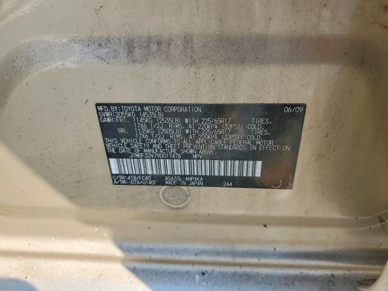 Aukcja sprzedaży 2009 Toyota Rav4, vin: JTMBF33V79D017478, numer aukcji: 61705536