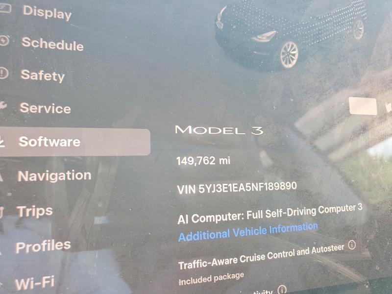Продаж на аукціоні авто 2022 Tesla Model 3, vin: 5YJ3E1EA5NF189890, номер лоту: 62164796