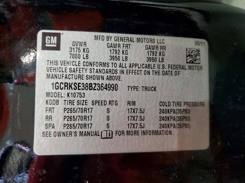 Продаж на аукціоні авто 2011 Chevrolet Silverado, vin: 1GCRKSE38BZ364990, номер лоту: 60611136