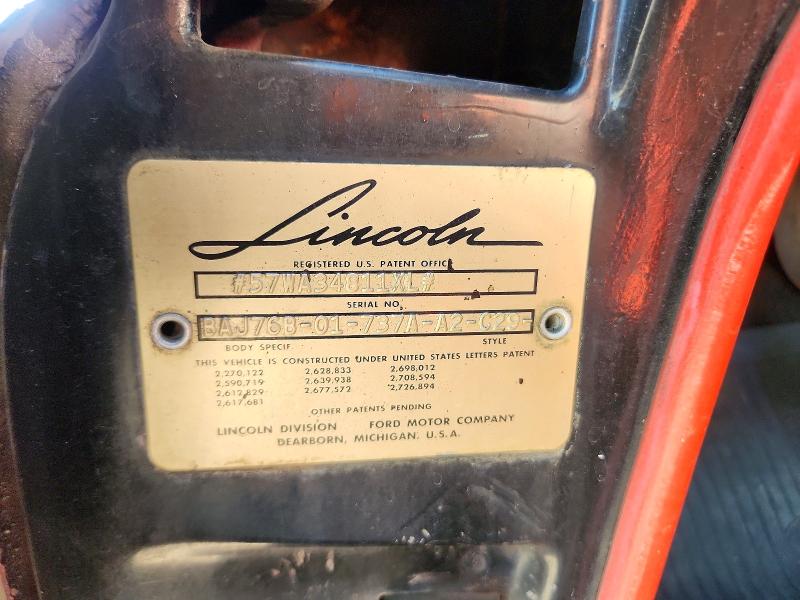 1957 Lincoln Premiere მანქანა იყიდება აუქციონზე, vin: 57WA34811XL, აუქციონის ნომერი: 61123426