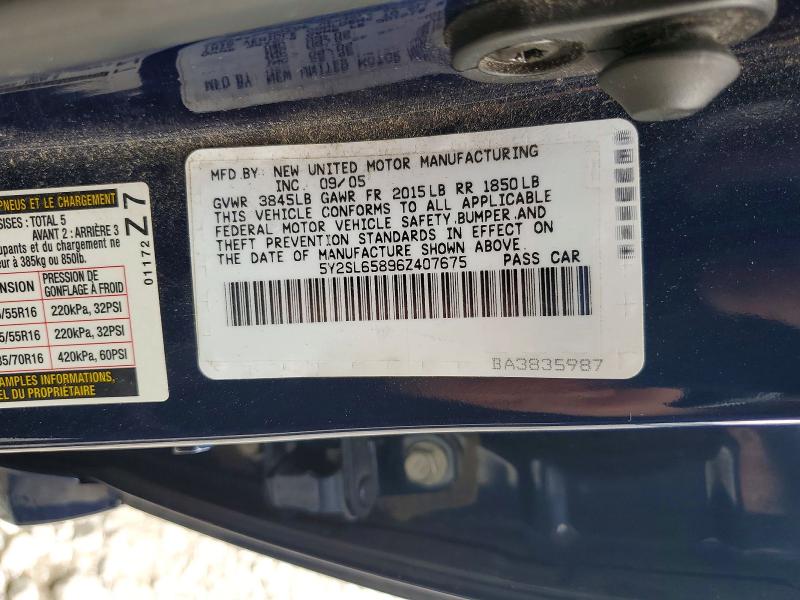 Продажа на аукционе авто 2006 Pontiac Vibe, vin: 5Y2SL65896Z407675, номер лота: 60398026