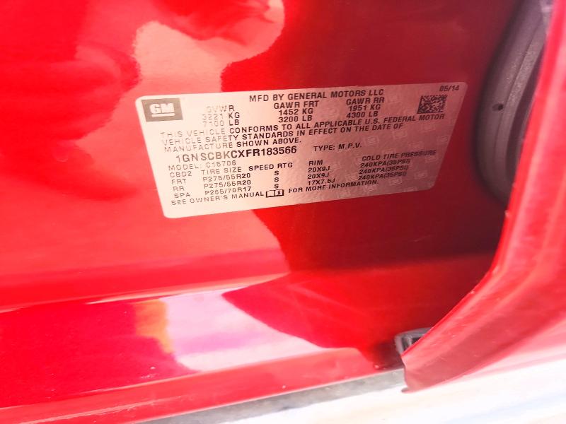 2015 Chevrolet Tahoe მანქანა იყიდება აუქციონზე, vin: 1GNSCBKCXFR183566, აუქციონის ნომერი: 62353836