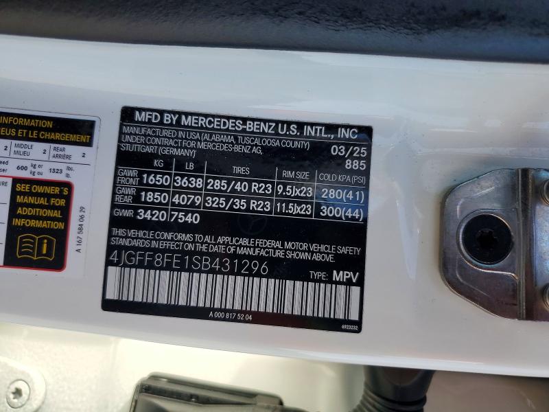 Продаж на аукціоні авто 2025 Mercedes-benz Gls, vin: 4JGFF8FE1SB431296, номер лоту: 63423896