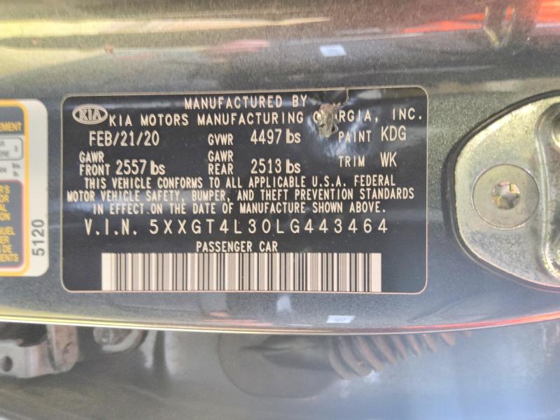 Aukcja sprzedaży 2020 Kia Optima, vin: 5XXGT4L30LG443464, numer aukcji: 60361126