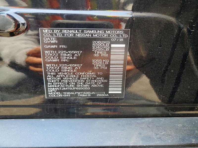60063996 :رقم المزاد ، KNMAT2MT9JP615053 vin ، 2018 Nissan Rogue مزاد بيع