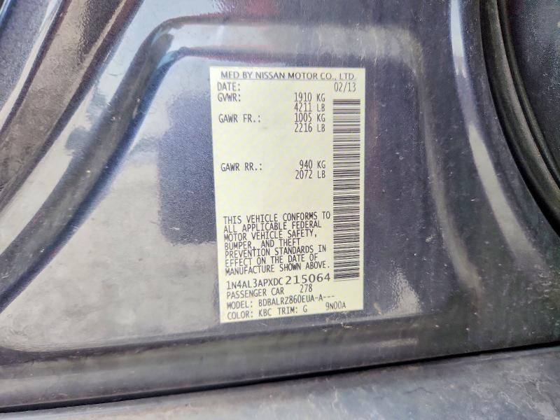 Aukcja sprzedaży 2013 Nissan Altima, vin: 1N4AL3APXDC215064, numer aukcji: 61231896