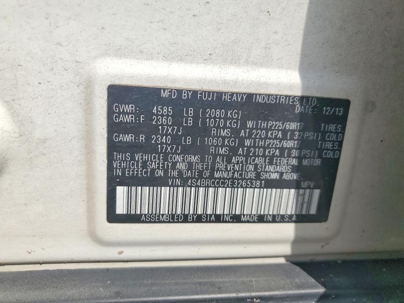 Aukcja sprzedaży 2014 Subaru Outback, vin: 4S4BRCCC2E3265381, numer aukcji: 61543886