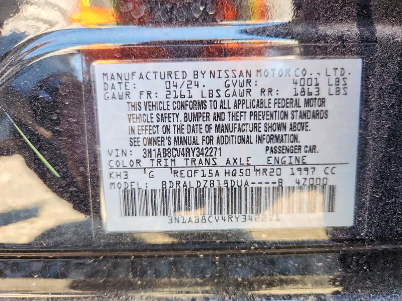 62564806 :رقم المزاد ، 3N1AB8CV4RY342271 vin ، 2024 Nissan Sentra مزاد بيع
