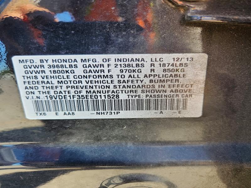 Aukcja sprzedaży 2014 Acura Ilx, vin: 19VDE1F35EE011528, numer aukcji: 85453635