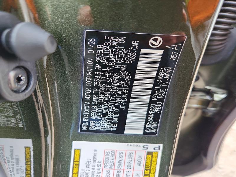 Aukcja sprzedaży 2026 Lexus Ux 300h, vin: JTHYBJAH8T2039871, numer aukcji: 59401526