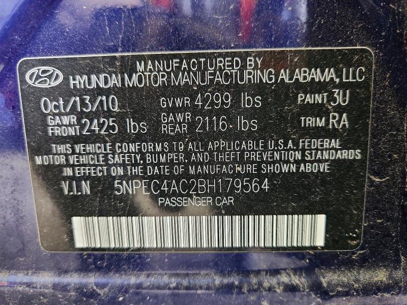 Aukcja sprzedaży 2011 Hyundai Sonata, vin: 5NPEC4AC2BH179564, numer aukcji: 60828586