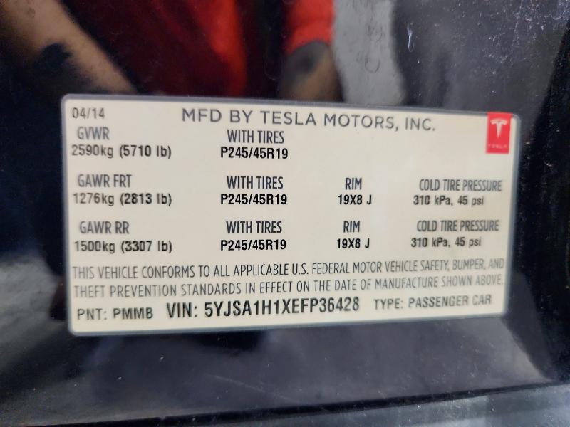 Продажа на аукционе авто 2014 Tesla Model S, vin: 5YJSA1H1XEFP36428, номер лота: 60308396