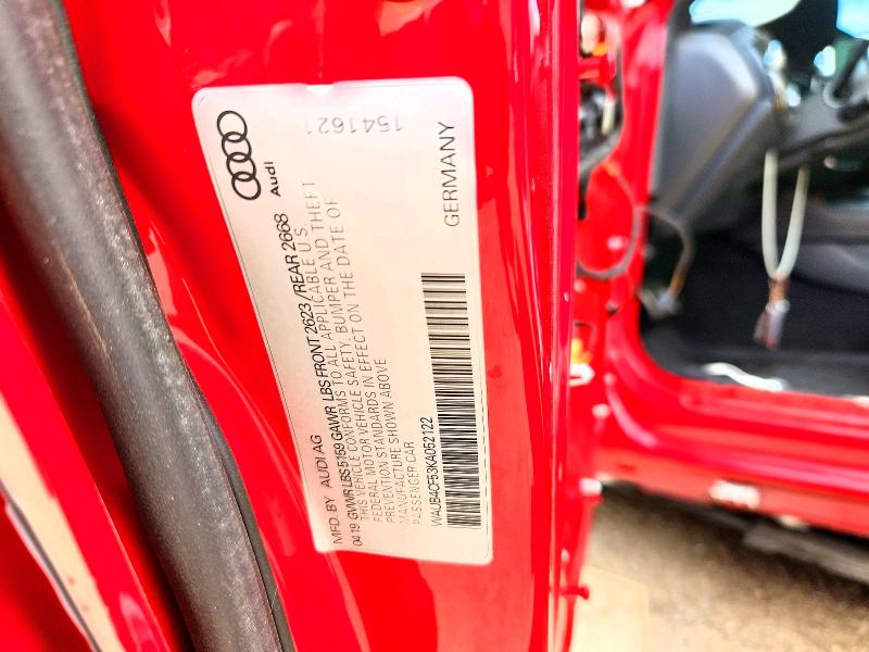 Продаж на аукціоні авто 2019 Audi S5, vin: WAUB4CF53KA052122, номер лоту: 61592346