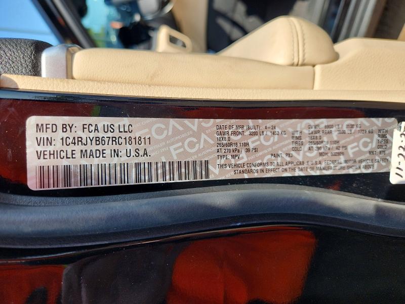 Продаж на аукціоні авто 2024 Jeep Grand Cherokee, vin: 1C4RJYB67RC181811, номер лоту: 62565706