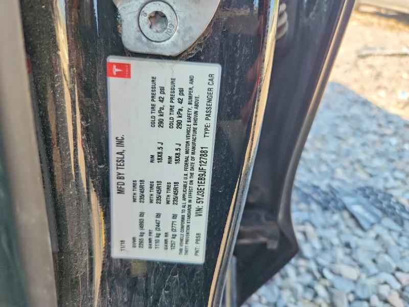 Aukcja sprzedaży 2018 Tesla Model 3, vin: 5YJ3E1EB9JF127881, numer aukcji: 60851506