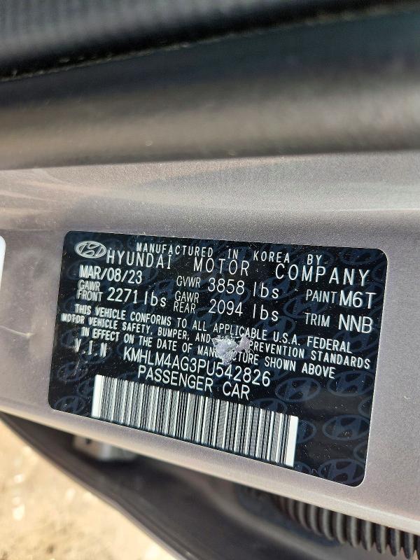 61673136 :رقم المزاد ، KMHLM4AG3PU542826 vin ، 2023 Hyundai Elantra مزاد بيع