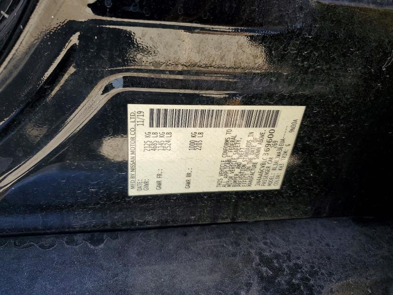 59987426 :رقم المزاد ، 1N4AA6CV8LC369600 vin ، 2020 Nissan Maxima مزاد بيع