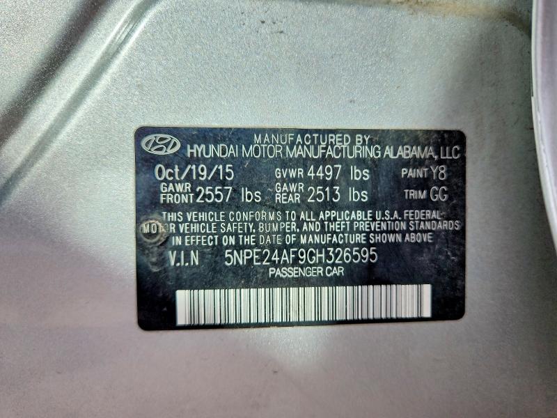 Продаж на аукціоні авто 2016 Hyundai Sonata, vin: 5NPE24AF9GH326595, номер лоту: 60868986