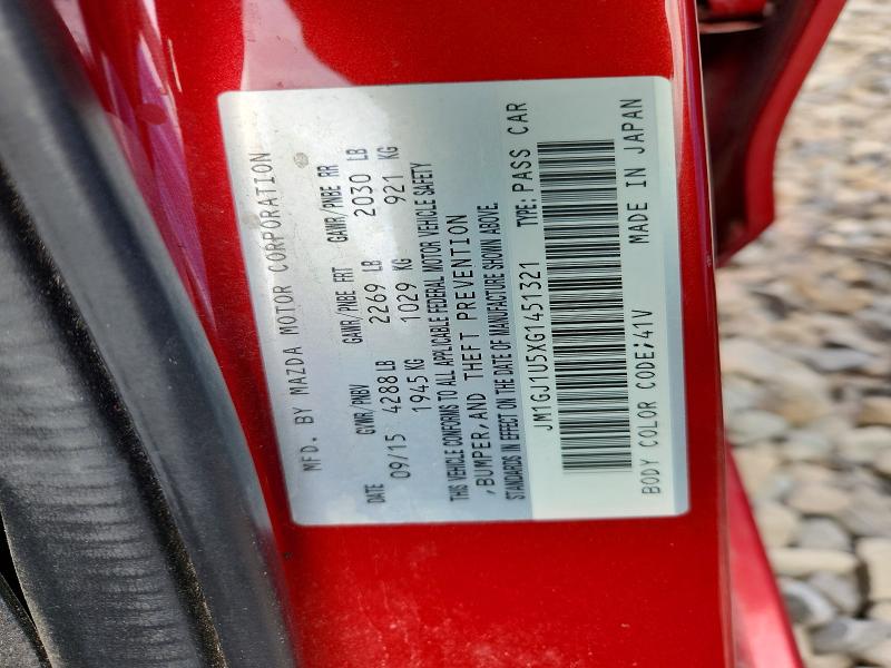 60590056 :رقم المزاد ، JM1GJ1U5XG1451321 vin ، 2016 Mazda 6 مزاد بيع