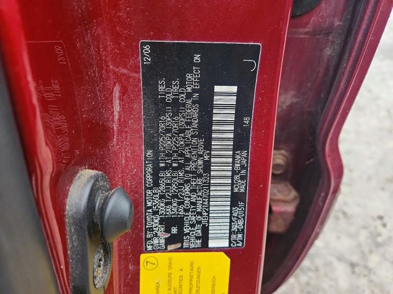 Продаж на аукціоні авто 2007 Toyota Highlander, vin: JTEHP21A470211323, номер лоту: 62952316