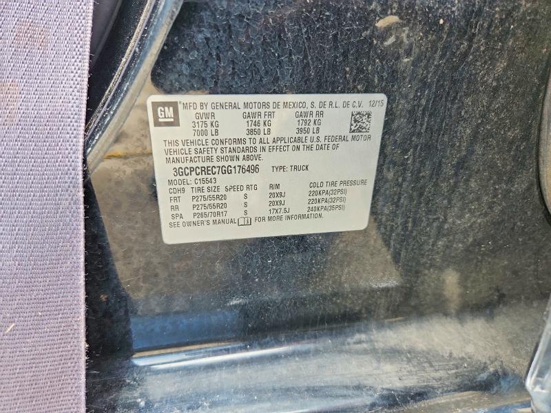 Aukcja sprzedaży 2016 Chevrolet Silverado, vin: 3GCPCREC7GG176496, numer aukcji: 61128896