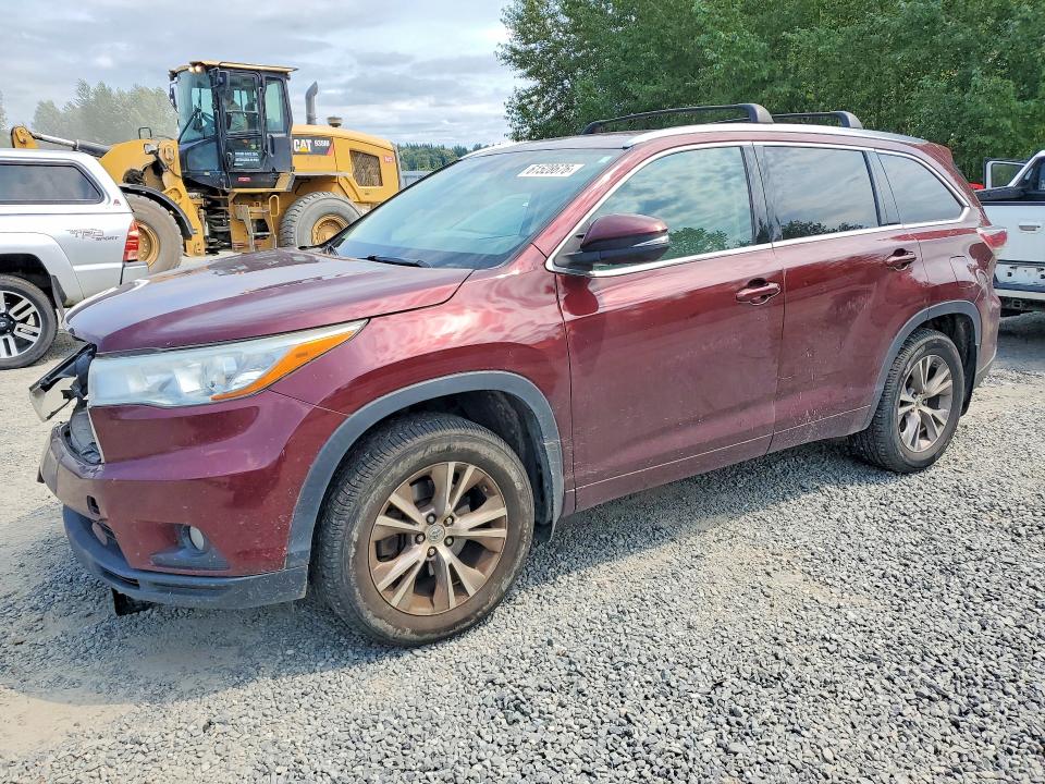 Auction sale of the 2015 Toyota Highlander, vin: 5TDJKRFH6FS209023, lot number: 61528676