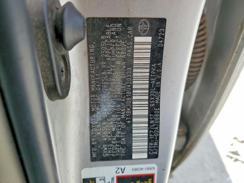 Продажа на аукционе авто 2011 Toyota Avalon, vin: 4T1BK3DB1BU420339, номер лота: 60367896