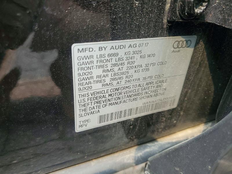 Aukcja sprzedaży 2018 Audi Q7, vin: WA1VAAF74JD005557, numer aukcji: 61534226