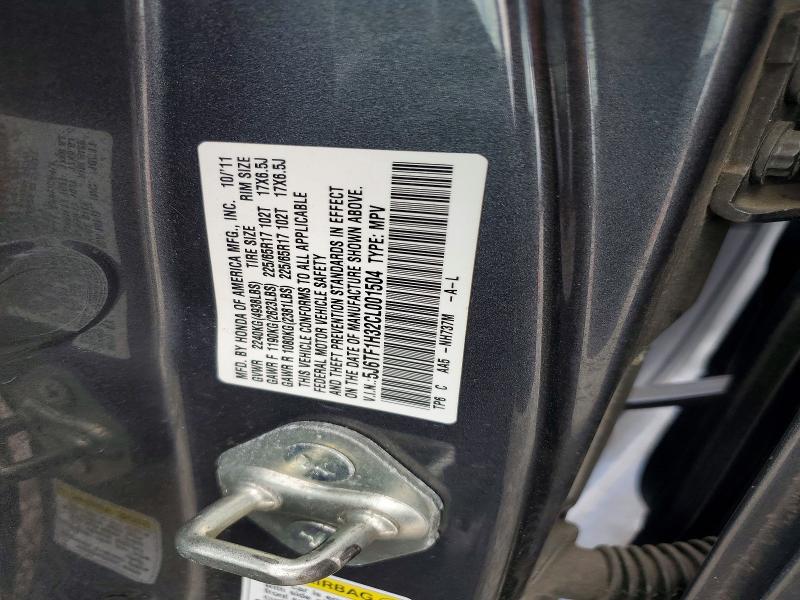 59266226 :رقم المزاد ، 5J6TF1H32CL001504 vin ، 2012 Honda Crosstour مزاد بيع