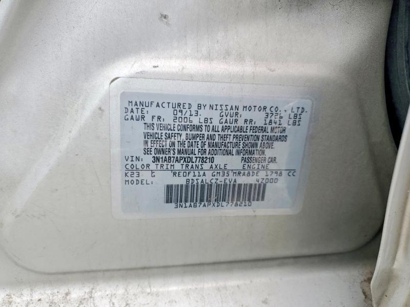 Продаж на аукціоні авто 2013 Nissan Sentra, vin: 3N1AB7APXDL778210, номер лоту: 61892036