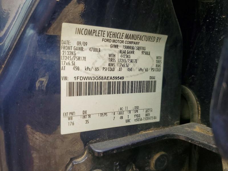 2010 Ford F350 მანქანა იყიდება აუქციონზე, vin: 1FDWW3G58AEA59549, აუქციონის ნომერი: 60929676