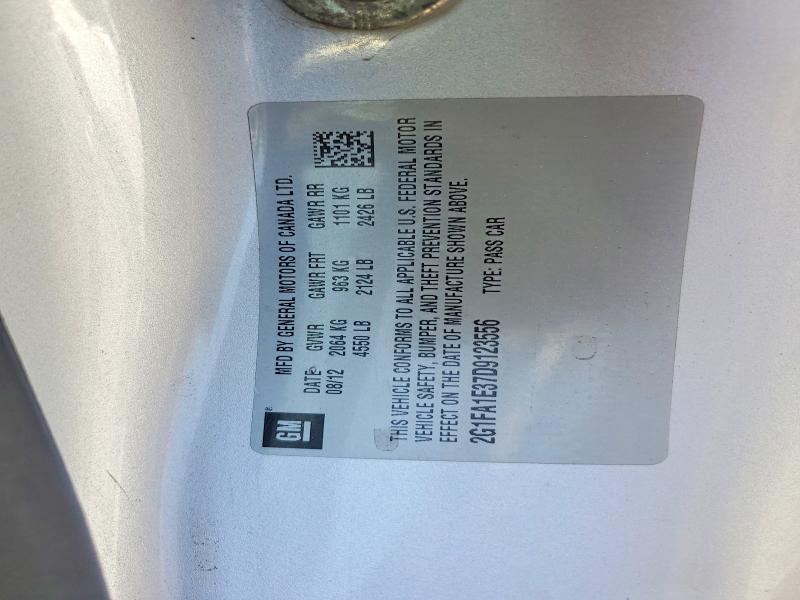 61341836 :رقم المزاد ، 2G1FA1E37D9123556 vin ، 2013 Chevrolet Camaro مزاد بيع