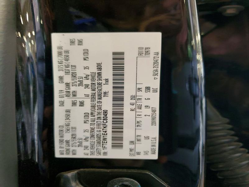 Aukcja sprzedaży 2019 Ford F150, vin: 1FTEW1E47KFC80490, numer aukcji: 60075016