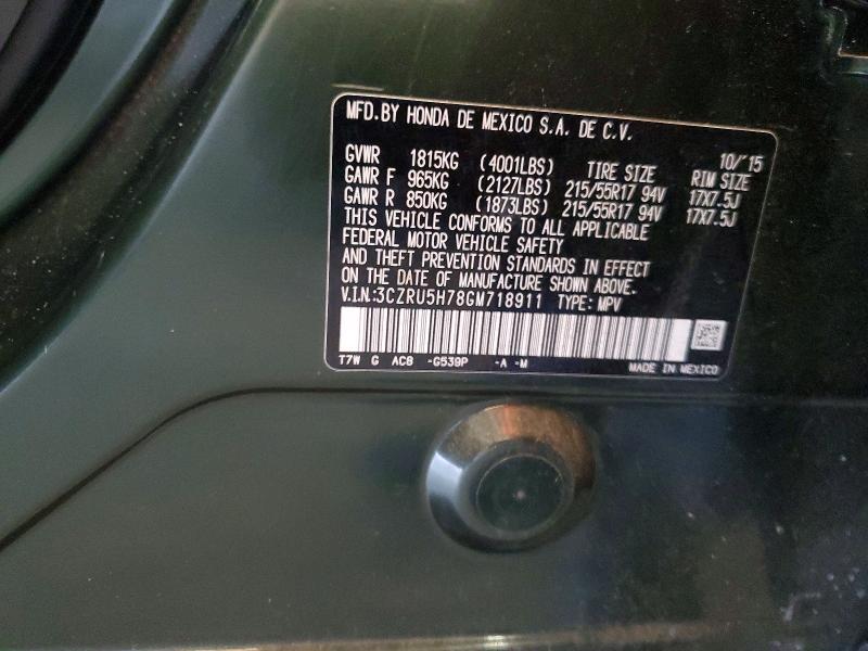 Продаж на аукціоні авто 2016 Honda Hr-v, vin: 3CZRU5H78GM718911, номер лоту: 60665026