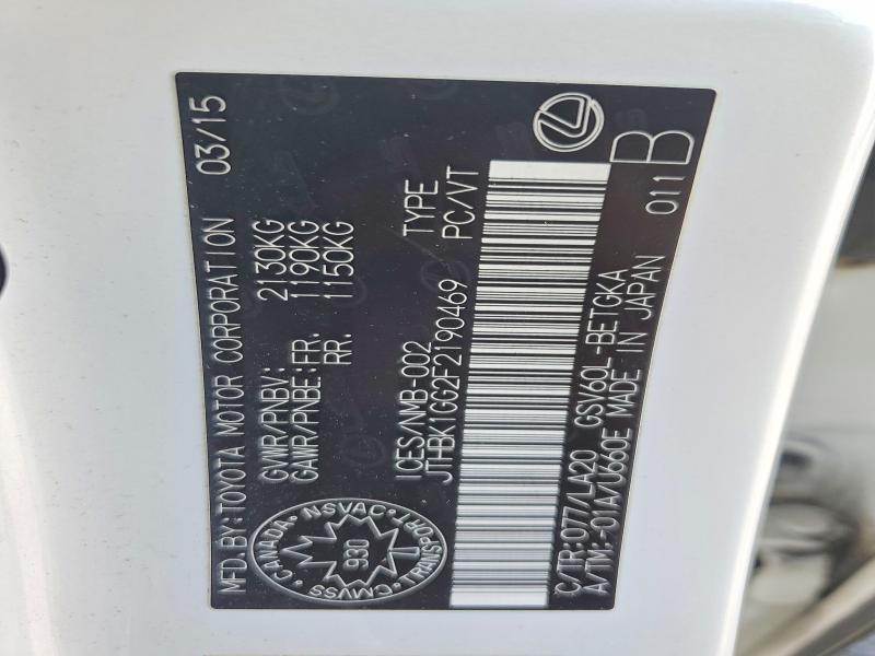 Продажа на аукционе авто 2015 Lexus Es, vin: JTHBK1GG2F2190469, номер лота: 63318966