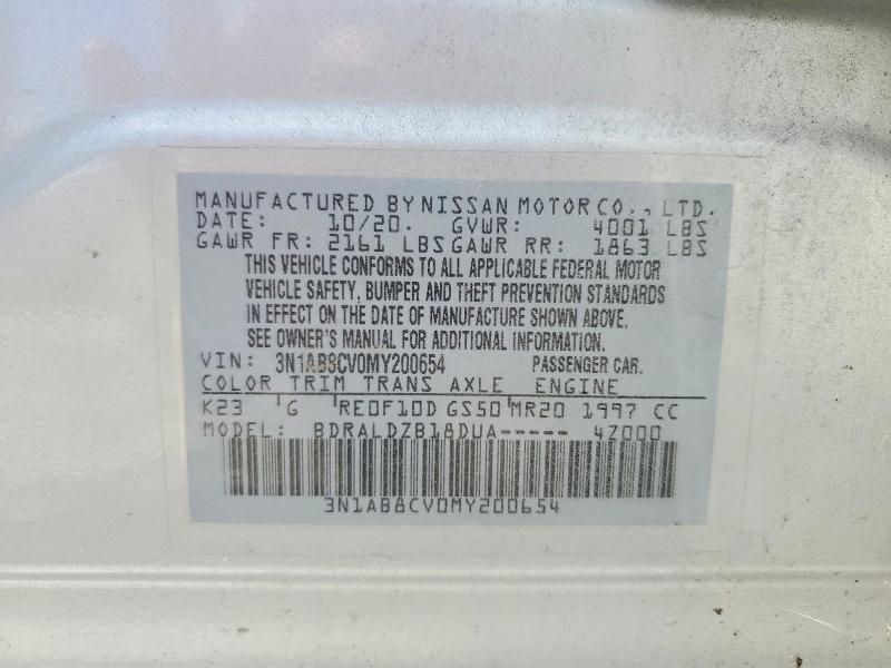 Продаж на аукціоні авто 2021 Nissan Sentra, vin: 3N1AB8CV0MY200654, номер лоту: 62668596