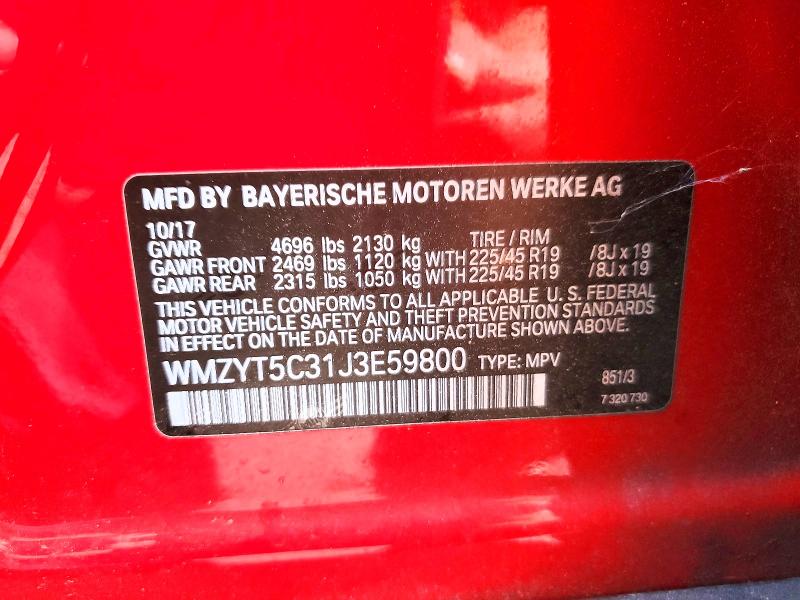 Продажа на аукционе авто 2018 Mini Cooper, vin: WMZYT5C31J3E59800, номер лота: 61842616