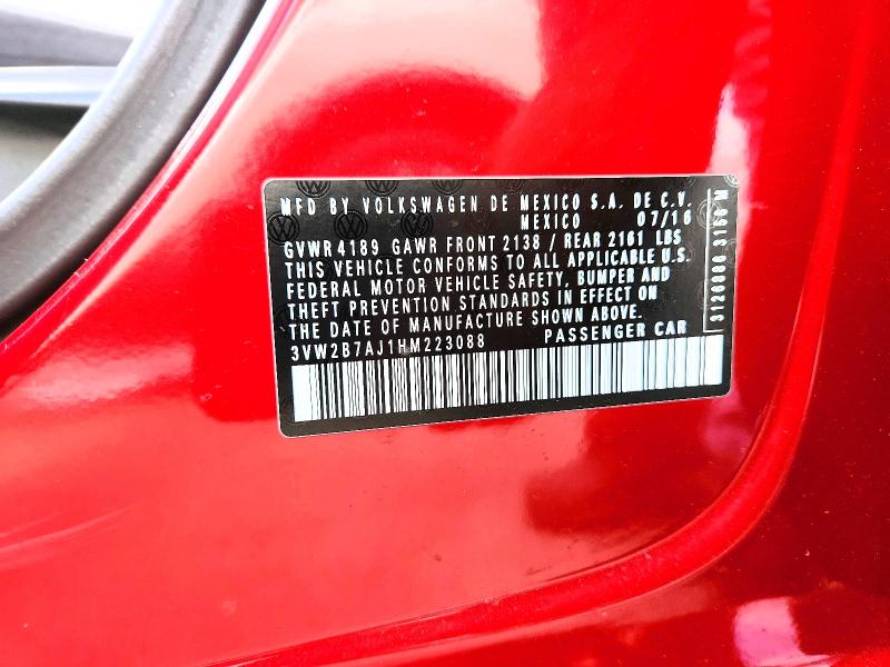 62668326 :رقم المزاد ، 3VW2B7AJ1HM223088 vin ، 2017 Volkswagen Jetta مزاد بيع