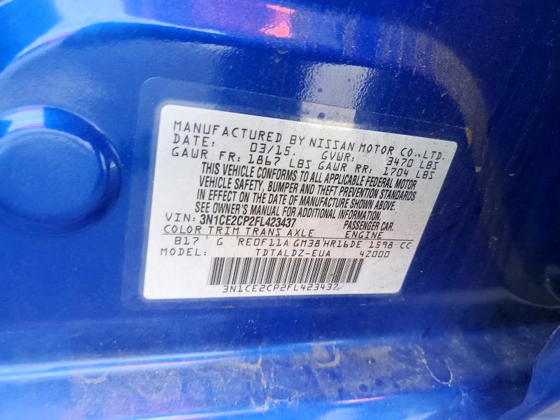 Продаж на аукціоні авто 2015 Nissan Versa Note, vin: 3N1CE2CP2FL423437, номер лоту: 61163826