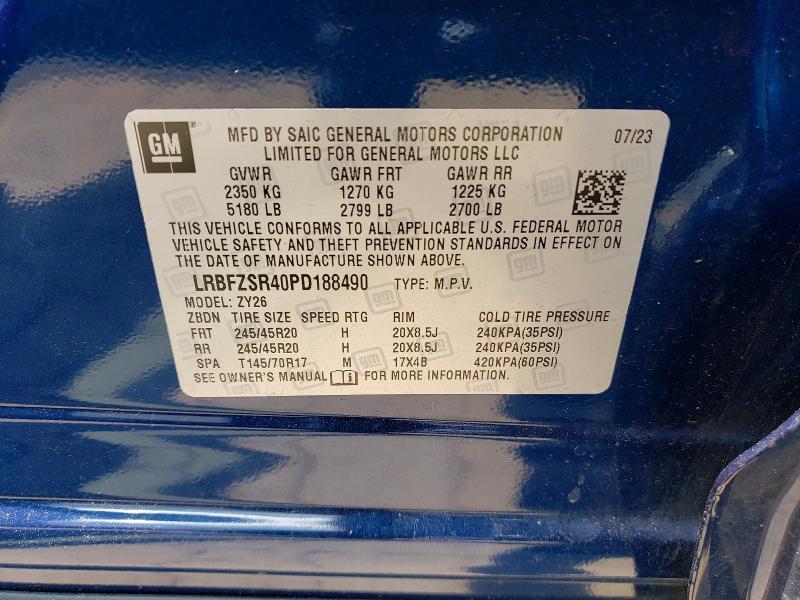 2023 Buick Envision მანქანა იყიდება აუქციონზე, vin: LRBFZSR40PD188490, აუქციონის ნომერი: 58554386
