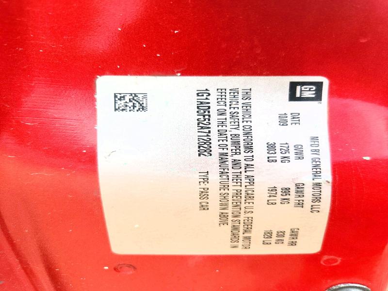 Aukcja sprzedaży 2010 Chevrolet Cobalt, vin: 1G1AD5F52A7128282, numer aukcji: 60666576