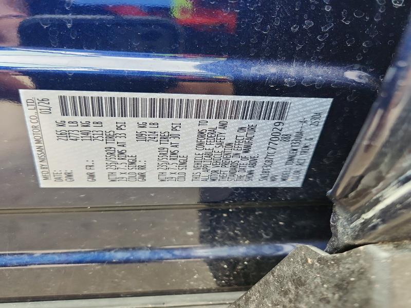 61344366 :رقم المزاد ، 5N1BT3CB7TC770029 vin ، 2026 Nissan Rogue مزاد بيع