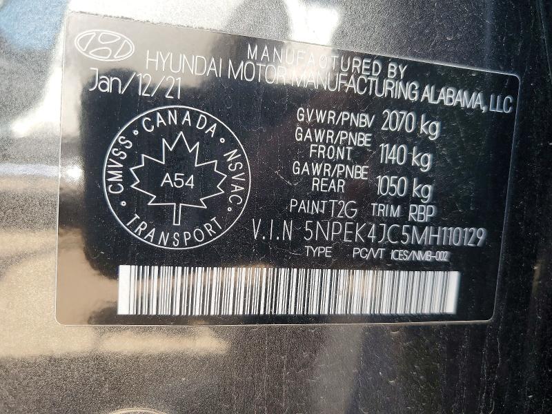 Продажа на аукционе авто 2021 Hyundai Sonata, vin: 5NPEK4JC5MH110129, номер лота: 61866036