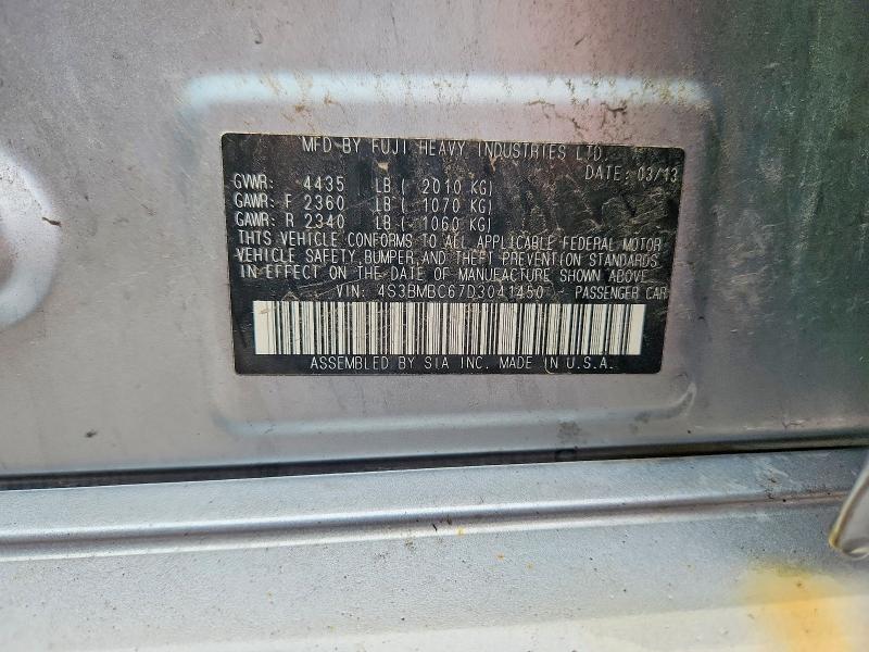 Продаж на аукціоні авто 2013 Subaru Legacy, vin: 4S3BMBC67D3041450, номер лоту: 62383076