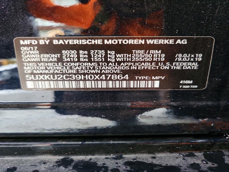 Продаж на аукціоні авто 2017 Bmw X6, vin: 5UXKU2C39H0X47864, номер лоту: 61299246
