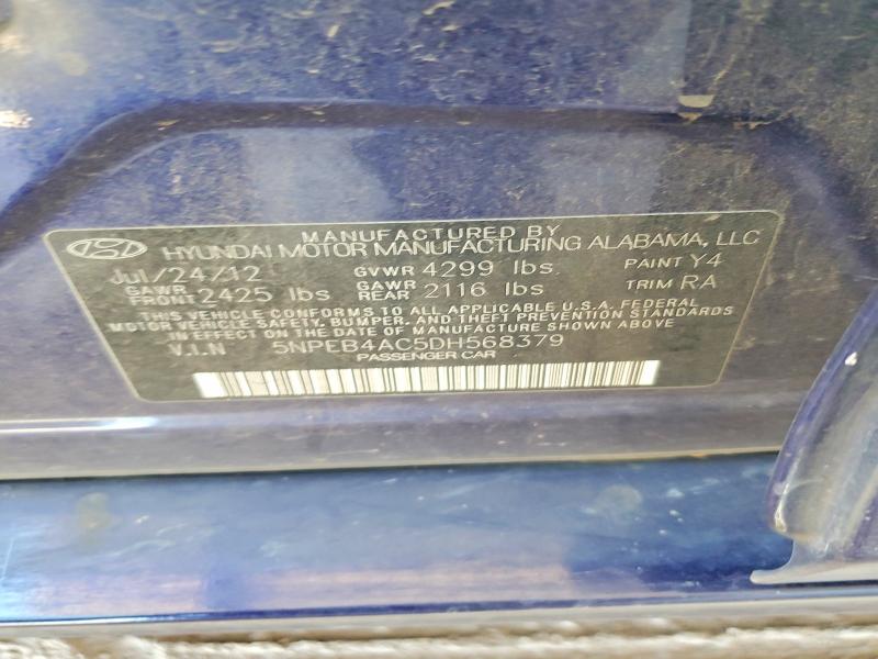 Aukcja sprzedaży 2013 Hyundai Sonata, vin: 5NPEB4AC5DH568379, numer aukcji: 60821296