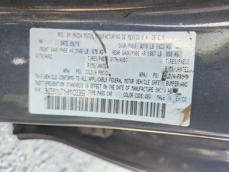 Aukcja sprzedaży 2017 Mazda 3, vin: 3MZBN1U71HM103389, numer aukcji: 95587435