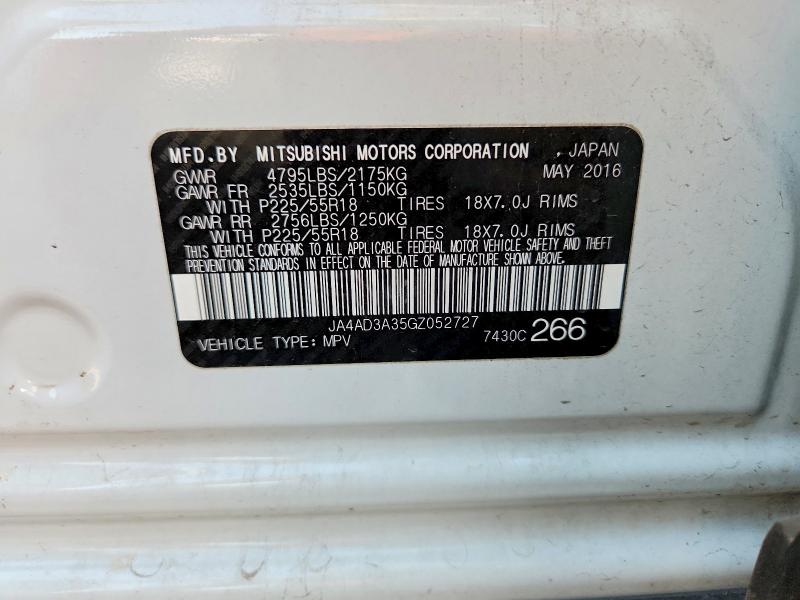 Продажа на аукционе авто 2016 Mitsubishi Outlander, vin: JA4AD3A35GZ052727, номер лота: 60195036