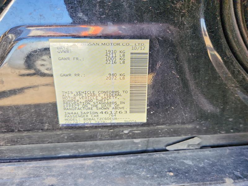 Продажа на аукционе авто 2013 Nissan Altima, vin: 1N4AL3AP1DN461263, номер лота: 60661776