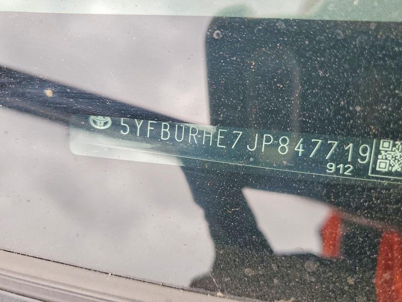 Aukcja sprzedaży 2018 Toyota Corolla, vin: 5YFBURHE7JP847719, numer aukcji: 59683886